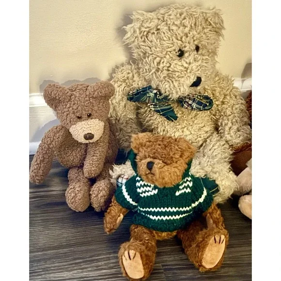 VINTAGE Boyds Russ Ganz TY 1980s 1990s Lot Of 7 Stuffed Animals Bears Monkey - Picture 4 of 14